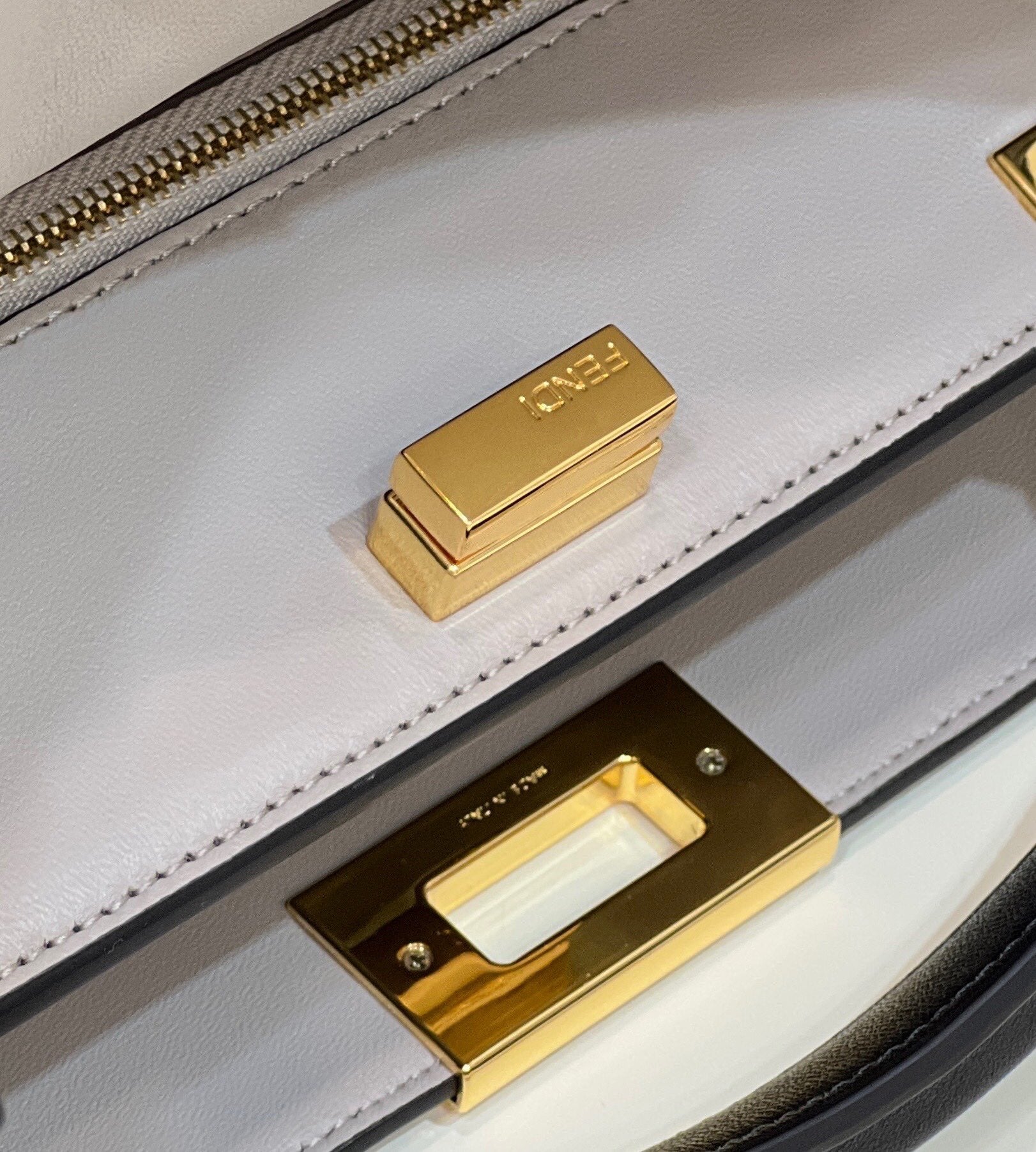 FENDI PEEKABOO 27 IN BLACK CALFSKIN WITH GOLD HARDWARE mysite