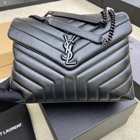 LOULOU MEDIUM 32 ALL BLACK QUILTED LEATHER mysite