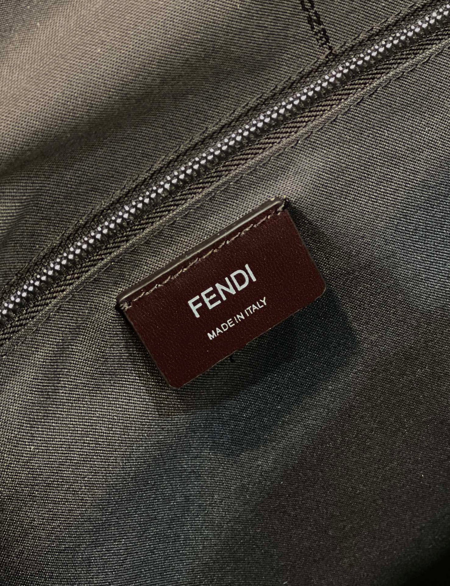 FENDI STRIKE LARGE 46 FF MOCHA BROWN JACQUARD FABRIC BACKPACK mysite