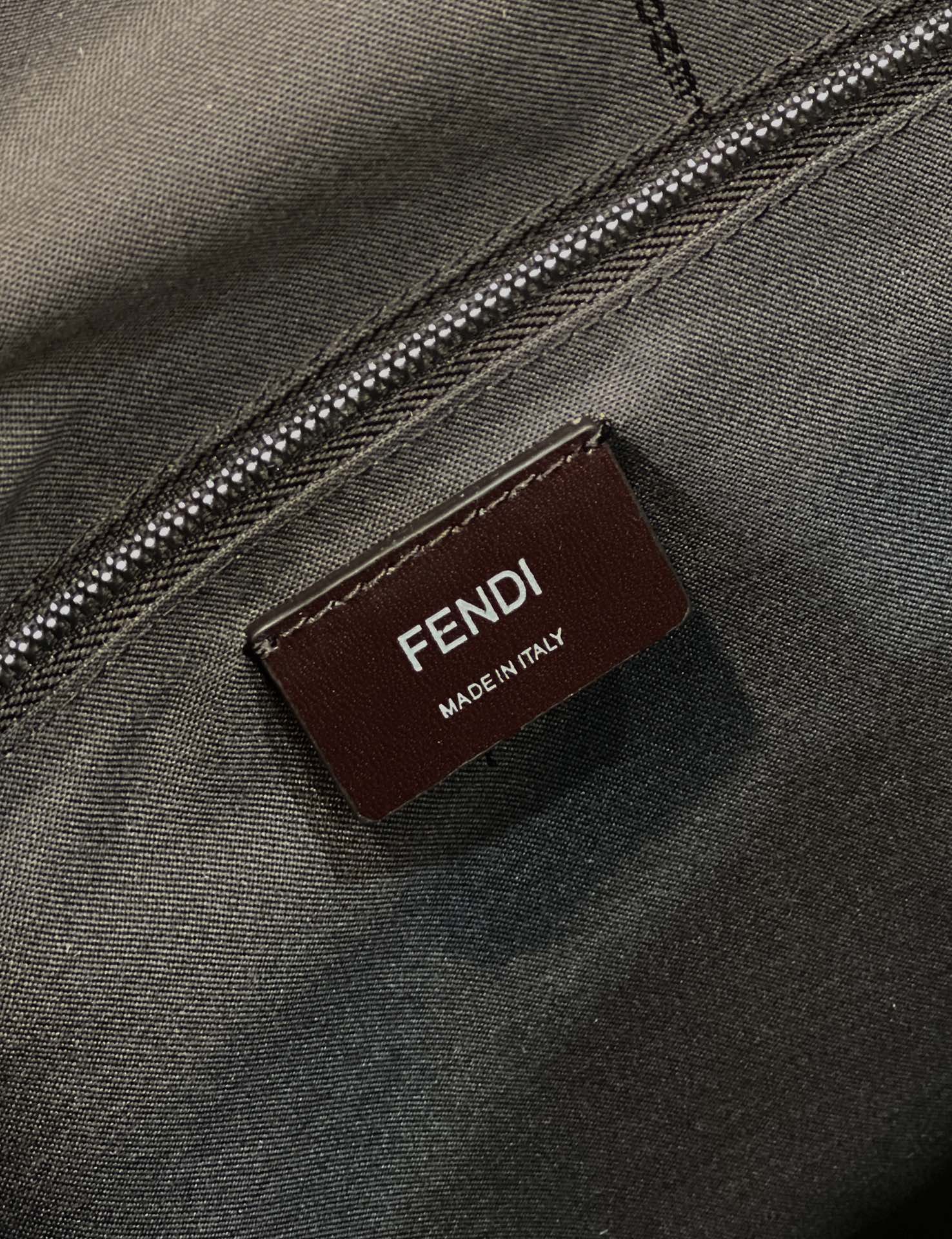 FENDI STRIKE LARGE 46 FF MOCHA BROWN JACQUARD FABRIC BACKPACK mysite