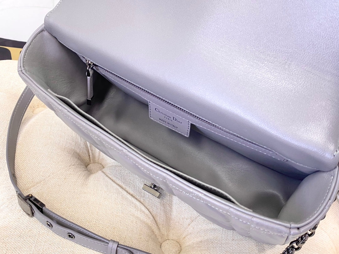 LARGE CARO BAG 28 OPALINE PURPLE CALFSKIN BLACK HARDWARE mysite