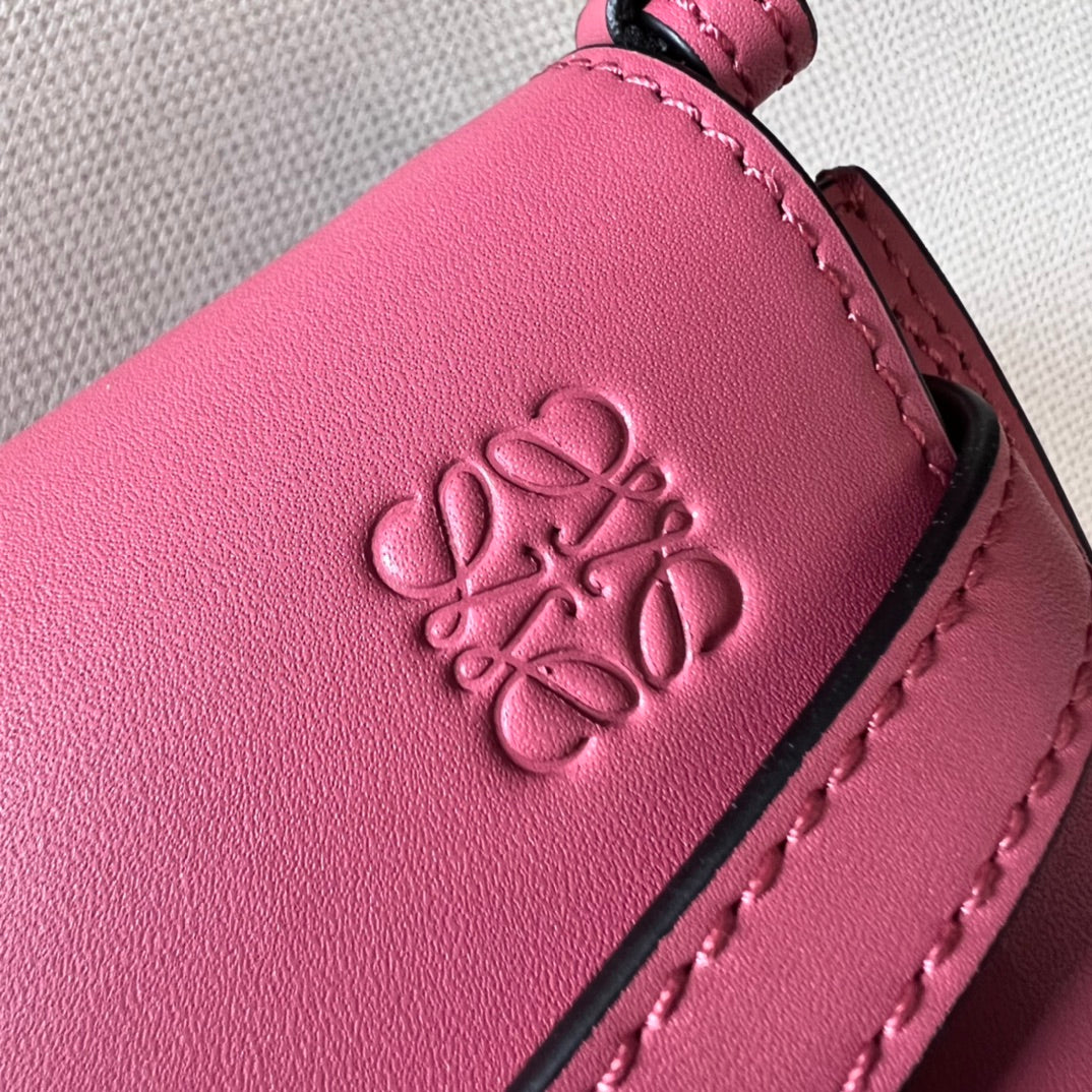 Mini Gate Dual bag in soft calfskin and jacquard pink smooth caflskin mysite