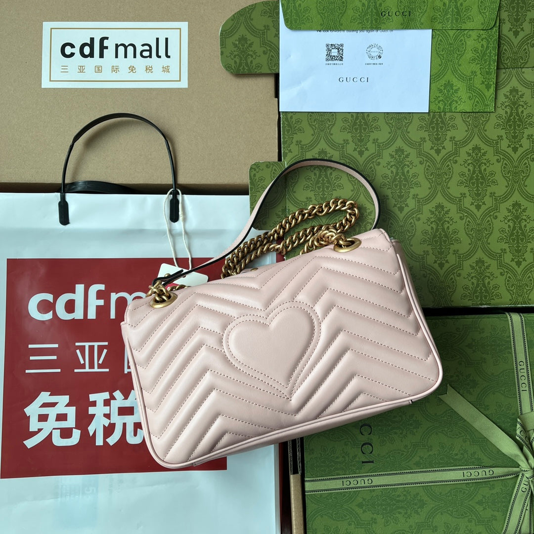 gg marmont 26cm nude mattelasse leather gold hardware mysite