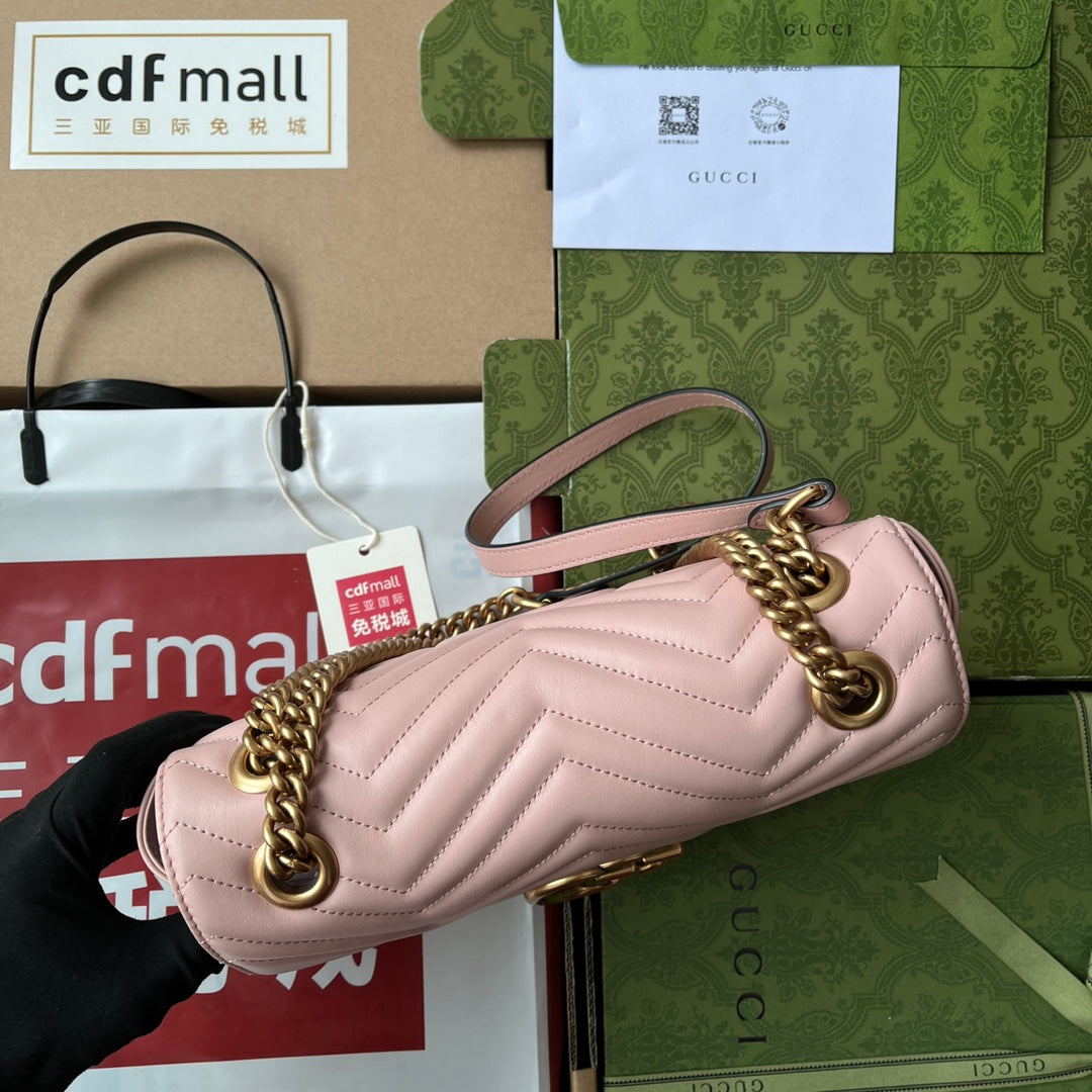 gg marmont 26cm nude mattelasse leather gold hardware mysite