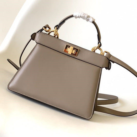 Peekaboo ISeeU Petite 20 Bag Brown Lambskin Ghw mysite