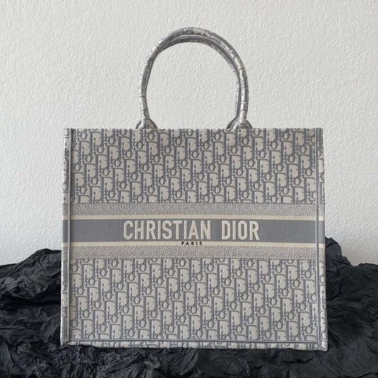 Large CD Book Tote 42cm Grey mysite
