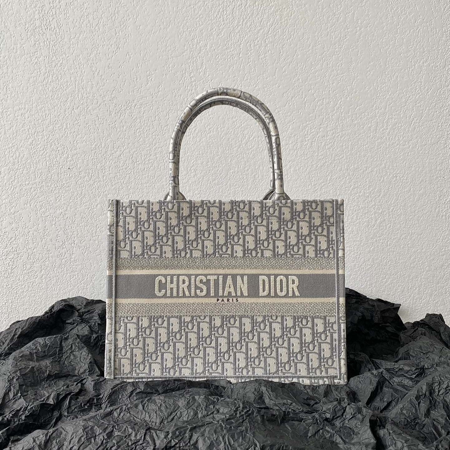 Medium CD Book Tote 36cm Grey mysite