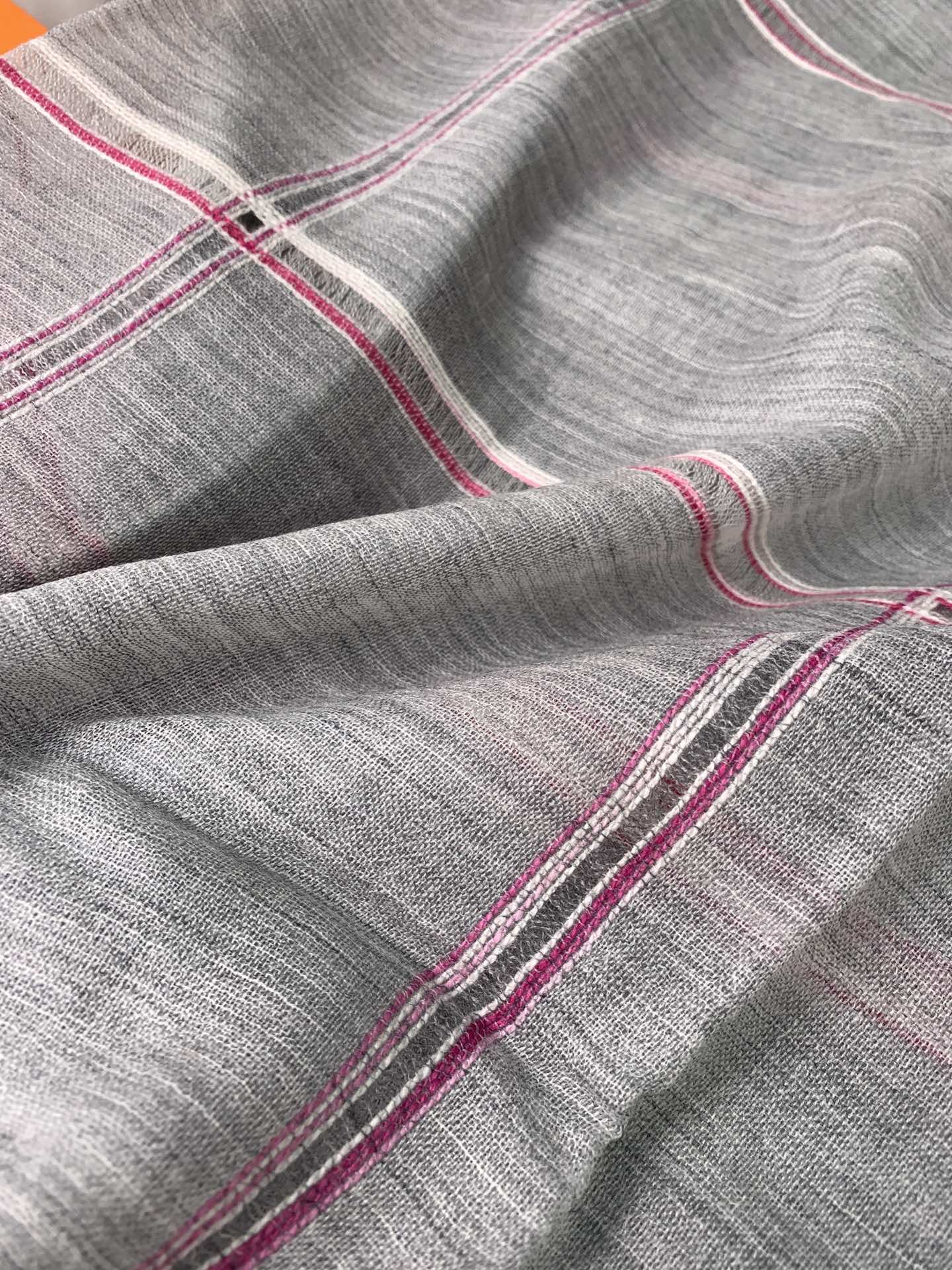 SCARF 200 CM IN SMOKE GRAY CASHMERE 386537 mysite
