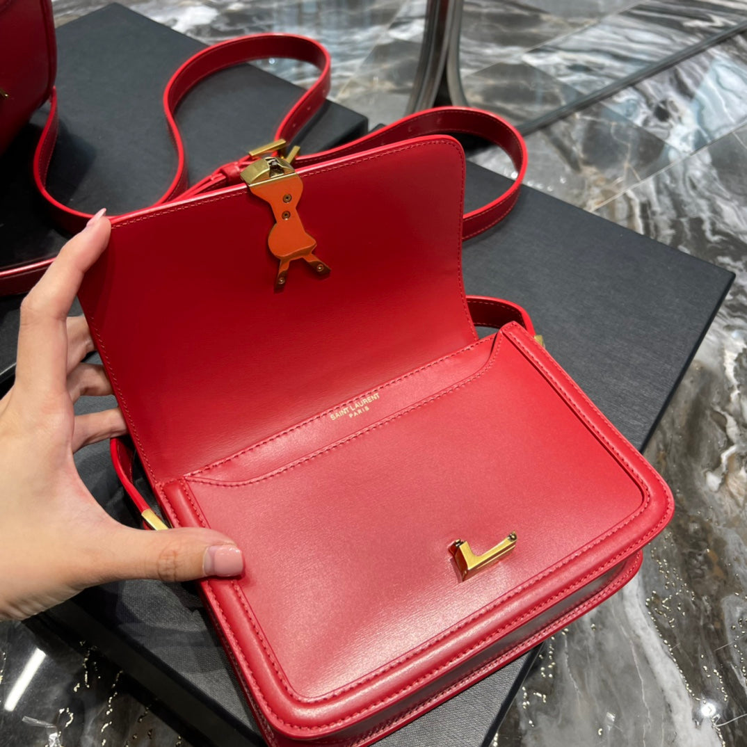 SOLFERINO SMALL 19 RED CALFSKIN GOLD HARDWARE mysite