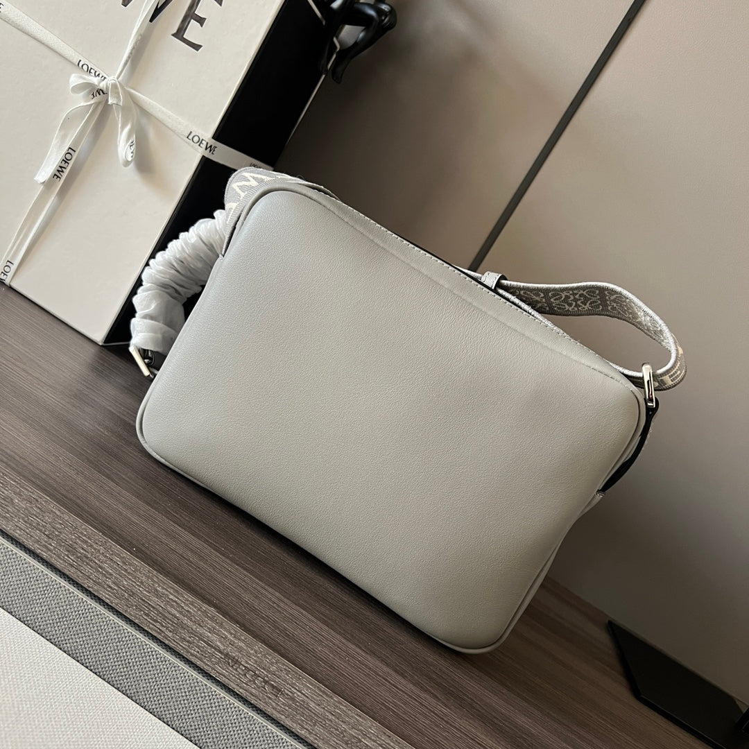 Loew Military Grey Leather Messager Bag mysite