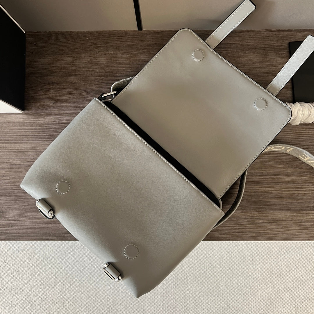 Loewe XS Military Messenger Bag 24.5 Light Grey Cowhide mysite