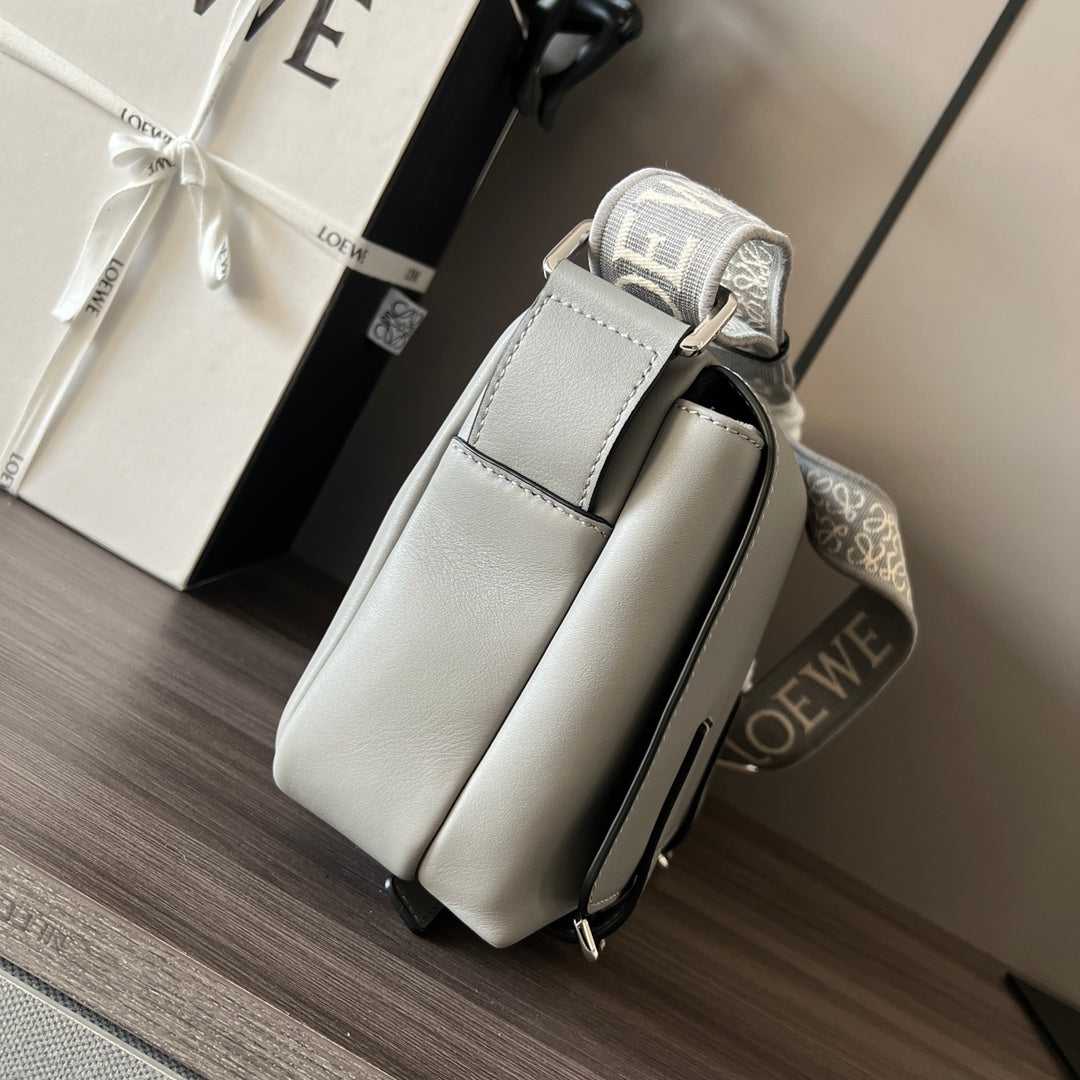 Loew Military Grey Leather Messager Bag mysite