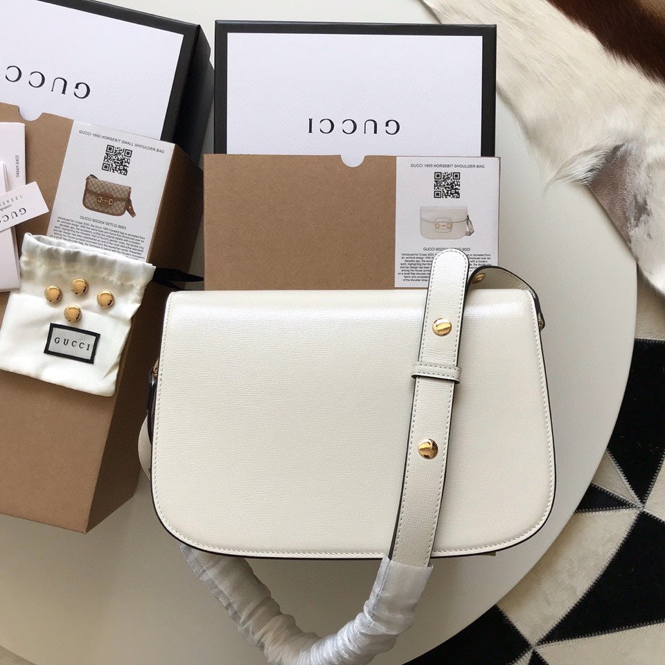 GG HORSEBIT 1955 MINI BAG 25 IN WHITE CALFSKIN mysite