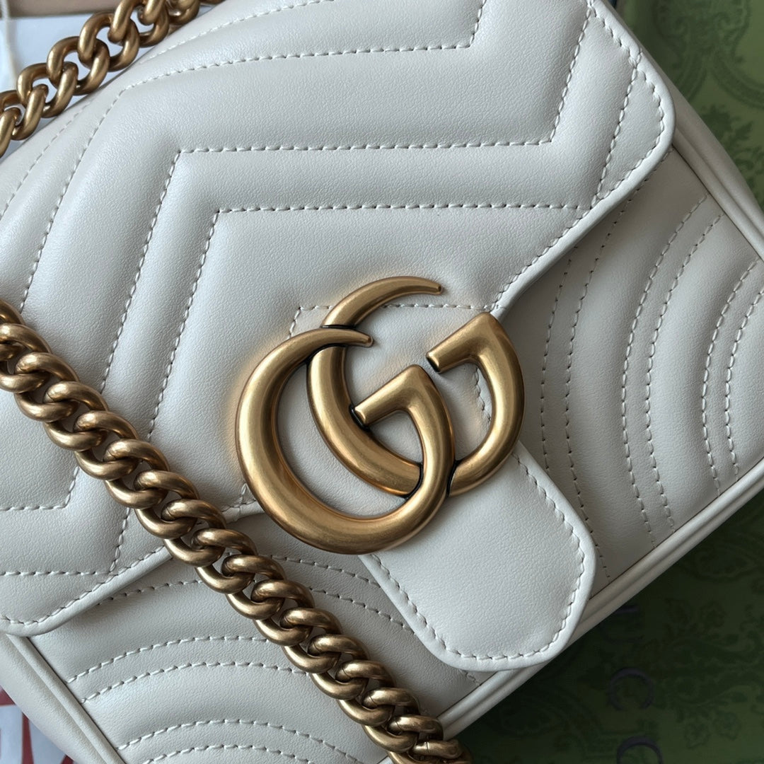 gg marmont mini 18cm white calfskin gold hardware mysite