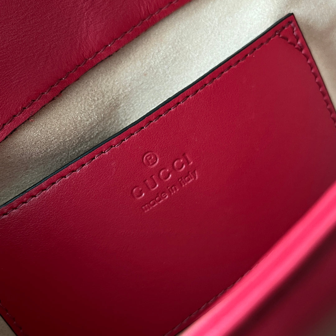 gg marmont mini 18cm red calfskin gold hardware mysite