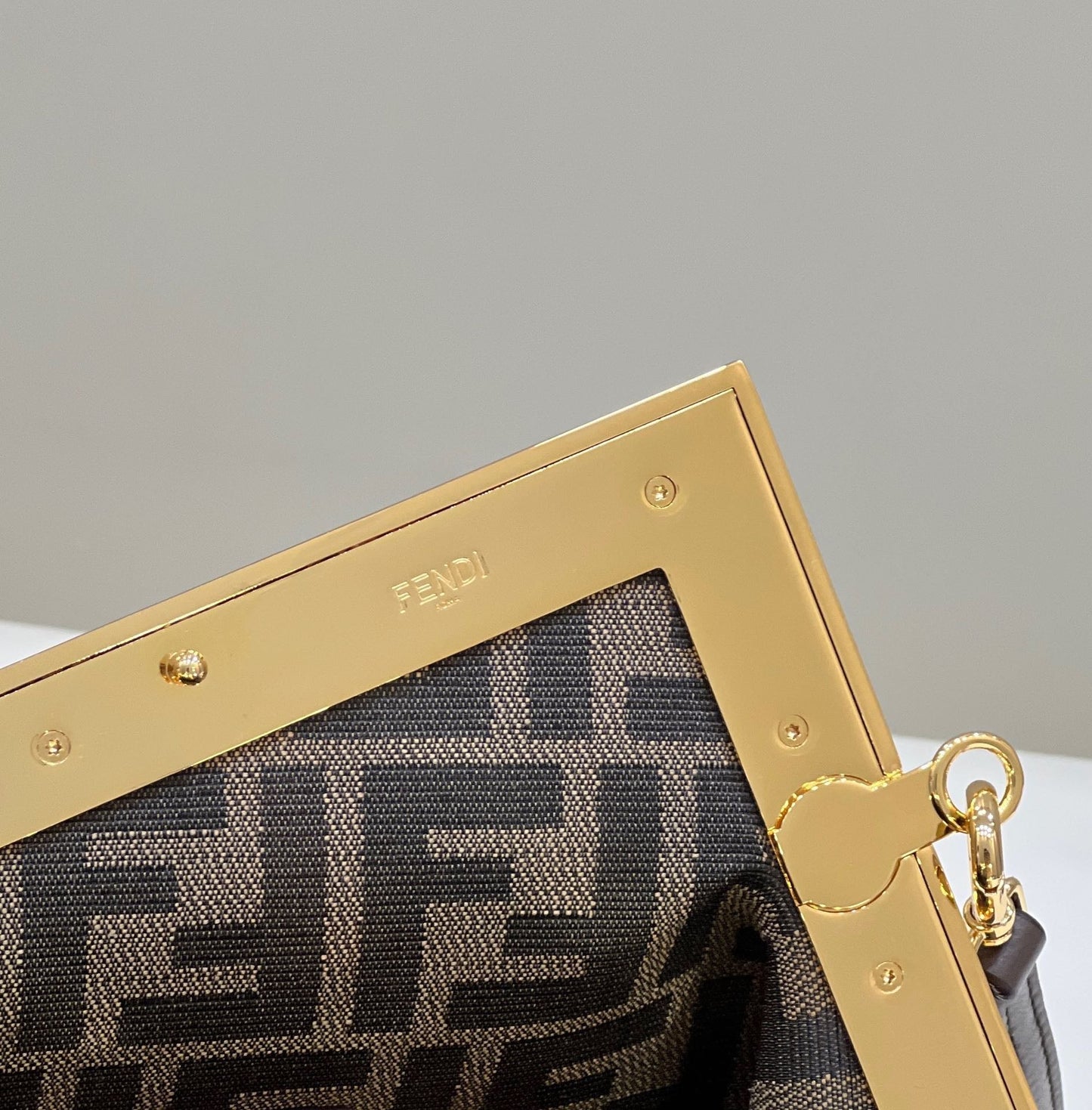 FENDI FIRST MEDIUM 26 BAG IN CHOCOLATE BROWN CALFSKIN WITH GOLD HARDWARE mysite