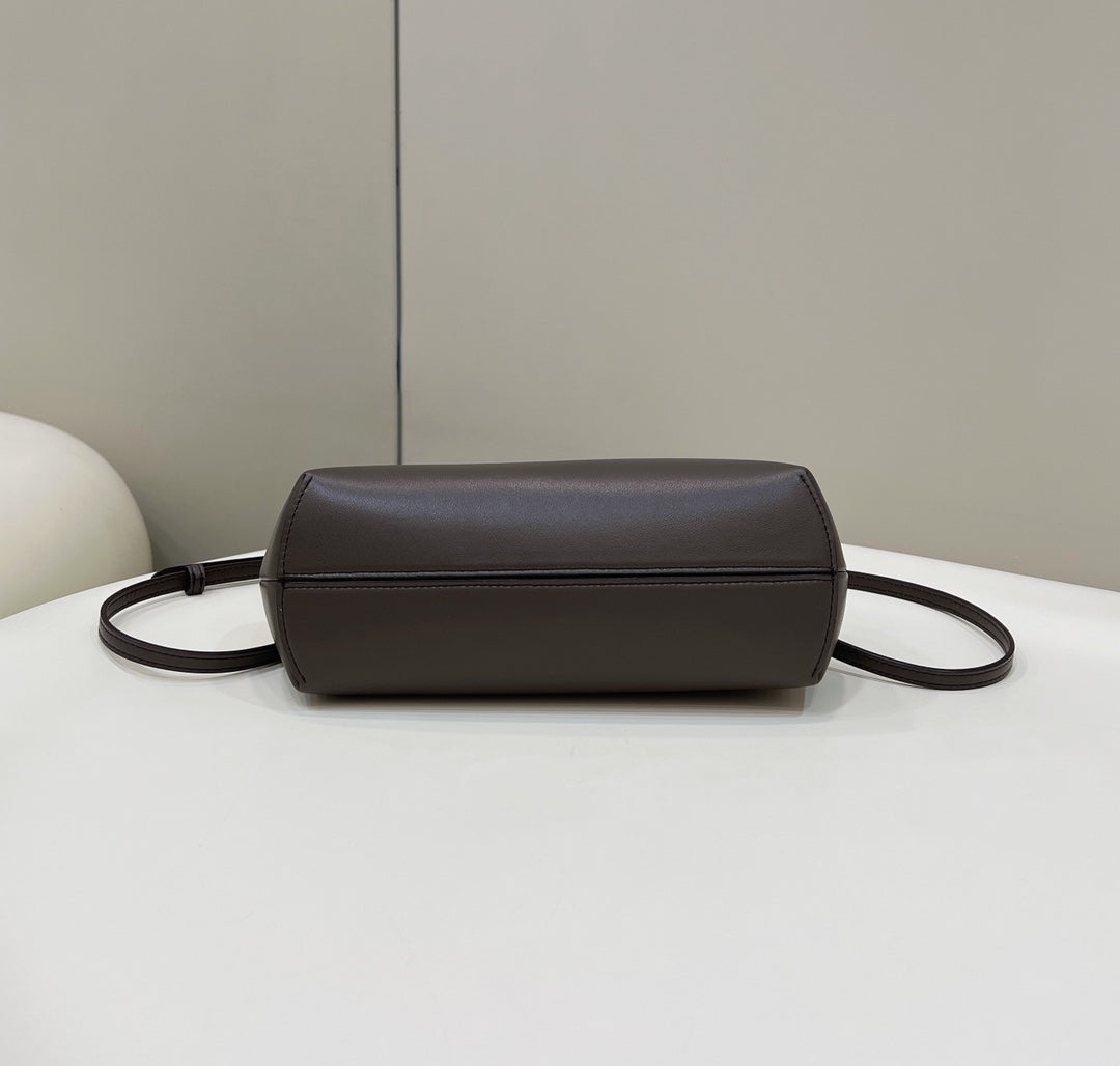 FENDI FIRST MEDIUM 26 BAG IN CHOCOLATE BROWN CALFSKIN WITH GOLD HARDWARE mysite