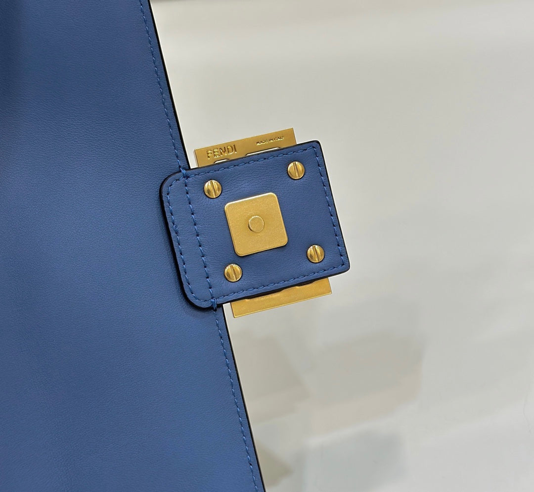 Baguette 27cm Blue Lambskin Gold Hardware mysite