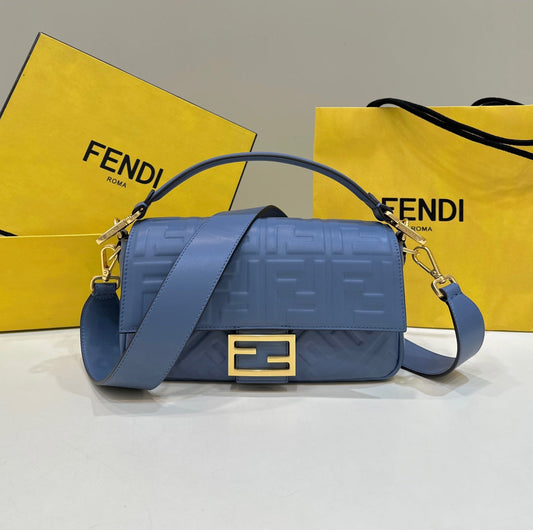 Baguette 27cm Blue Lambskin Gold Hardware mysite