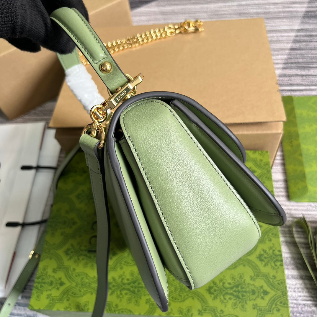 BLONDIE 23 TOP-HANDLE BAG LIGHT GREEN CALFSKIN mysite