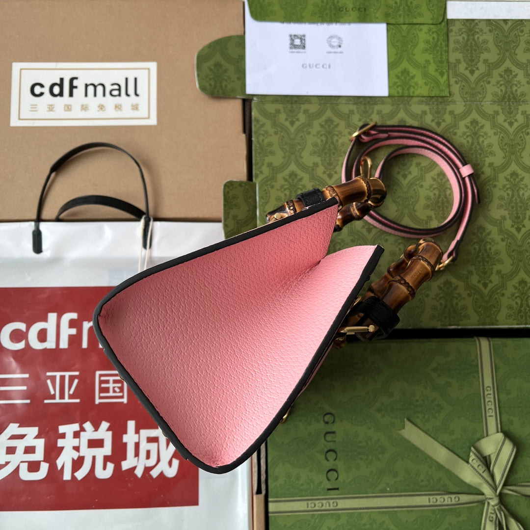 Gucci Diana Bamboo Bag Pink Calfskin 240100 mysite