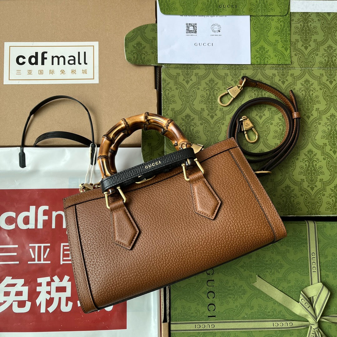 Gucci Diana Bamboo Bag Brown Calfskin 240101 mysite