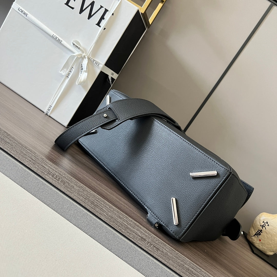 Puzzle bag 29cm in soft grained black calfskin mysite