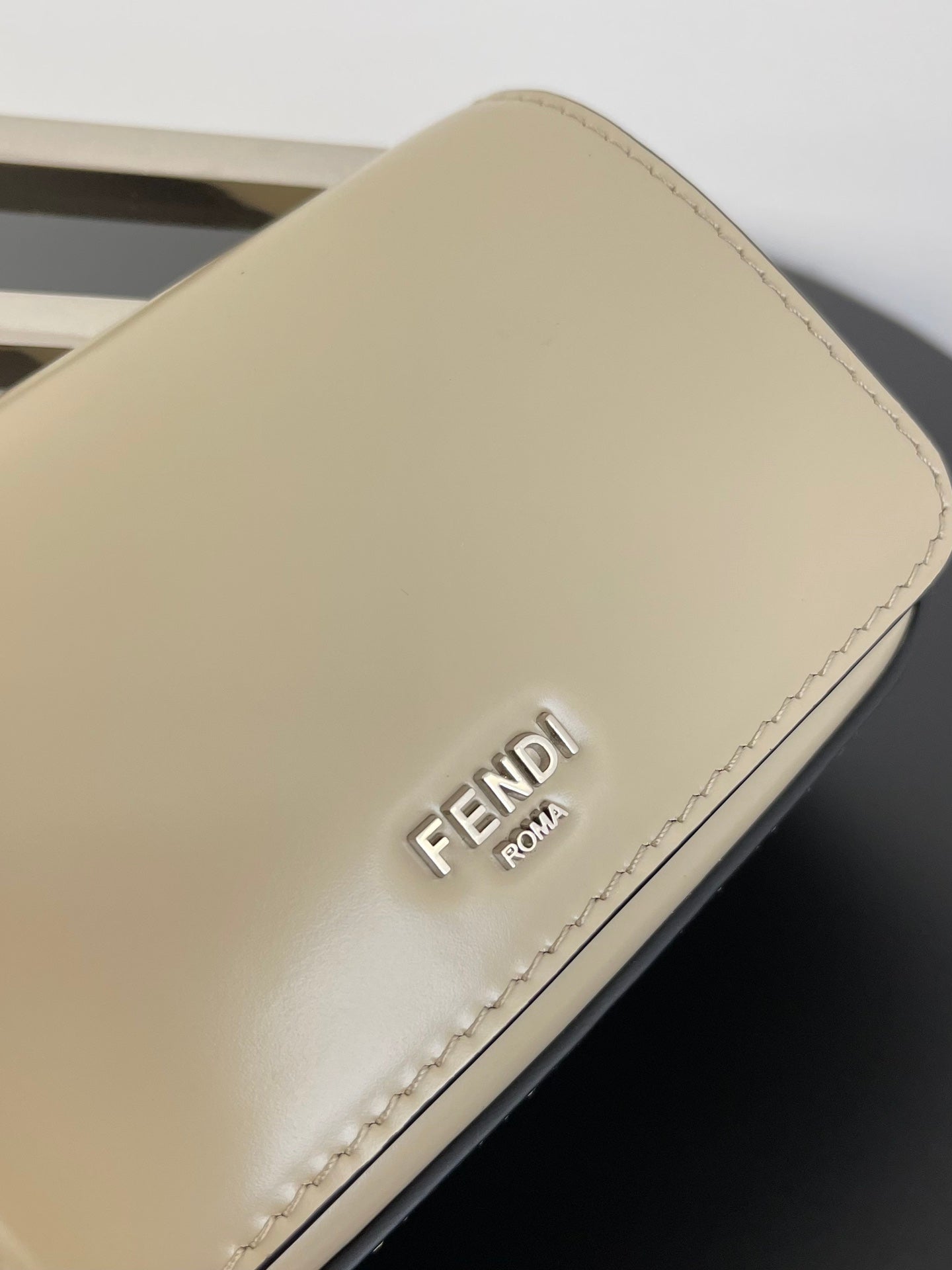 FENDI MINI FIRST SIGHT 13 BAG IN TAN BROWN CALFSKIN WITH SILVER HARDWARE mysite