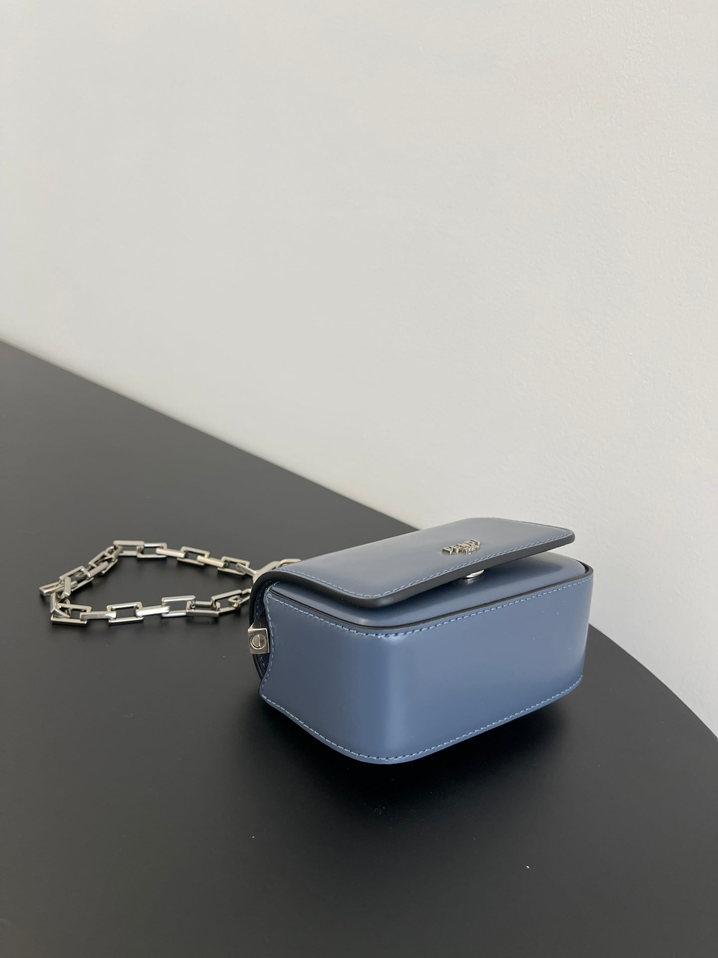 FENDI MINI FIRST SIGHT 13 BAG IN PIGEON BLUE CALFSKIN WITH SILVER HARDWARE mysite