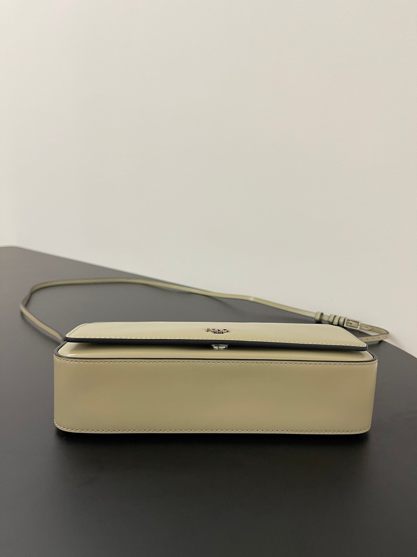 FENDI MINI FIRST SIGHT 23 BAG IN ECRU BROWN CALFSKIN WITH SILVER HARDWARE mysite