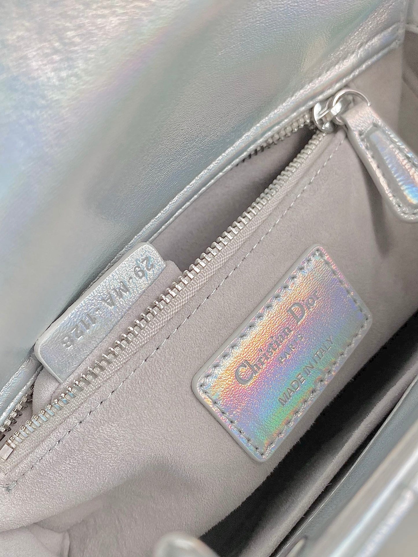 SMALL LADY 20 SILVER METALIC LAMBSKIN mysite