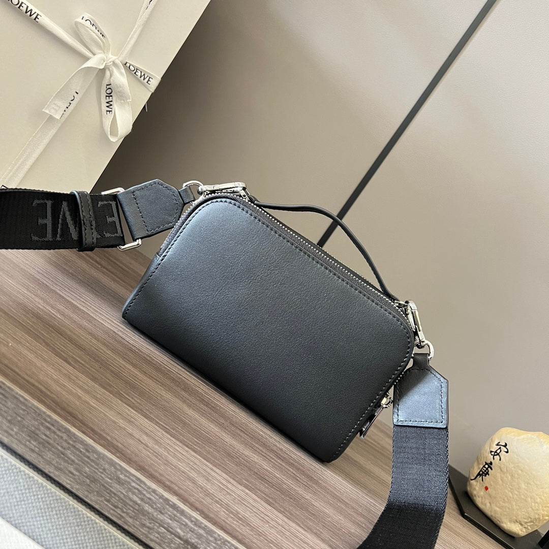 Loew Mini Camera Black Leather Cross Body Bag mysite