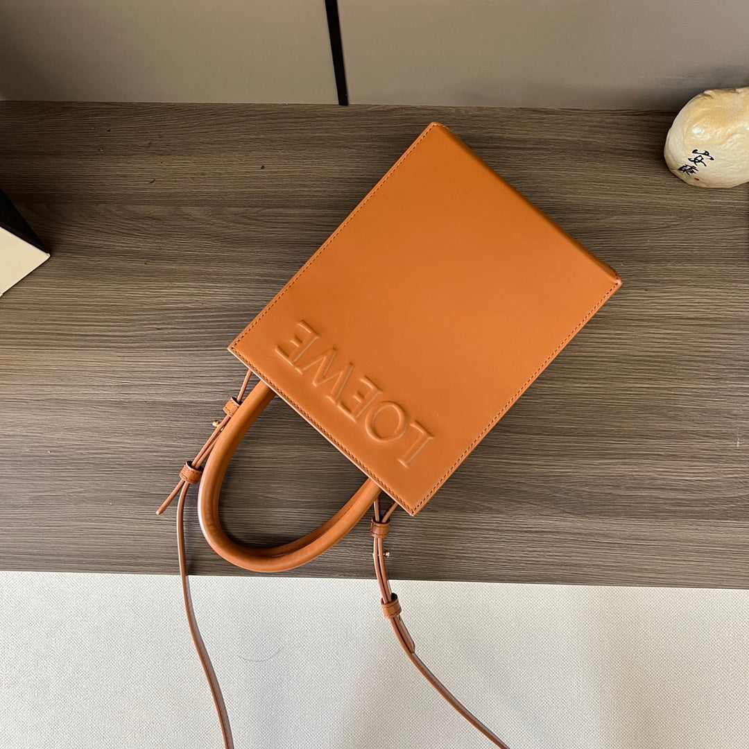 STANDARD A5 TOTE BAG IN BRONZE BROWN CALFSKIN mysite