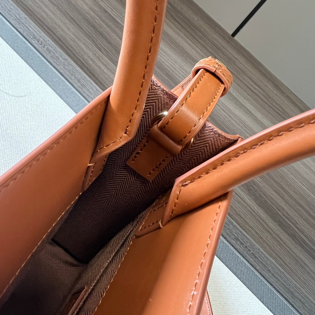 STANDARD A5 TOTE BAG IN BRONZE BROWN CALFSKIN mysite