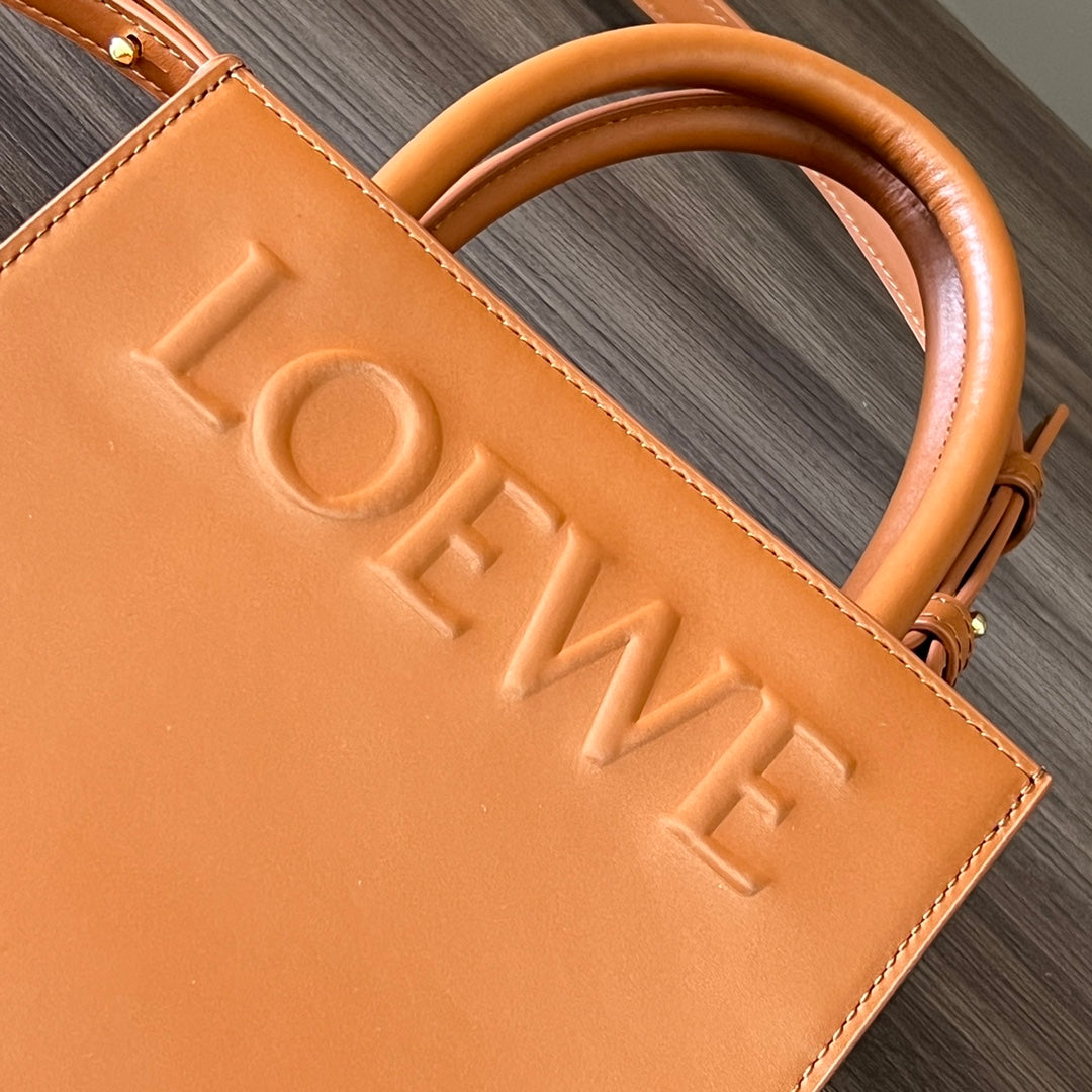 STANDARD A5 TOTE BAG IN BRONZE BROWN CALFSKIN mysite