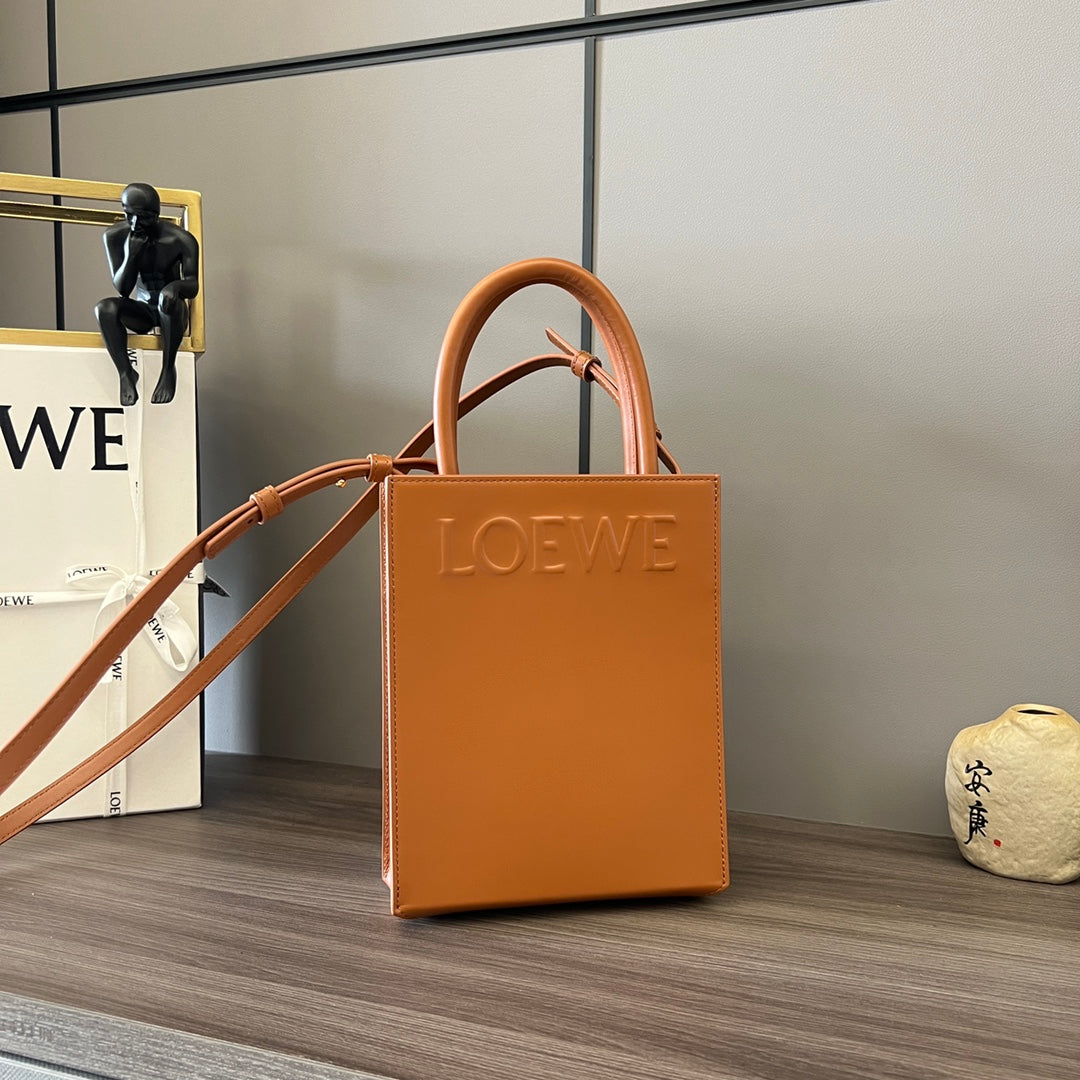 STANDARD A5 TOTE BAG IN BRONZE BROWN CALFSKIN mysite