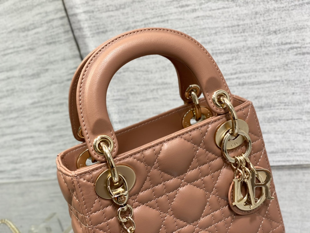 mini lady 17 pinkish brown lambskin mysite