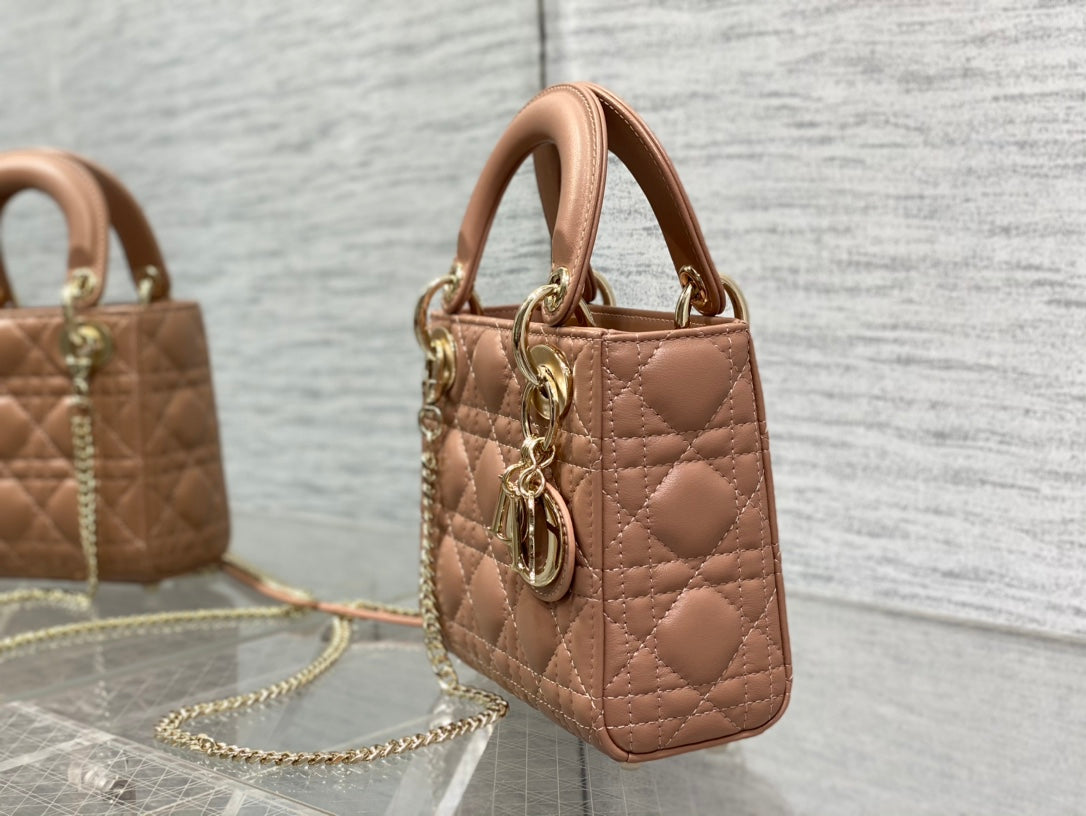 mini lady 17 pinkish brown lambskin mysite