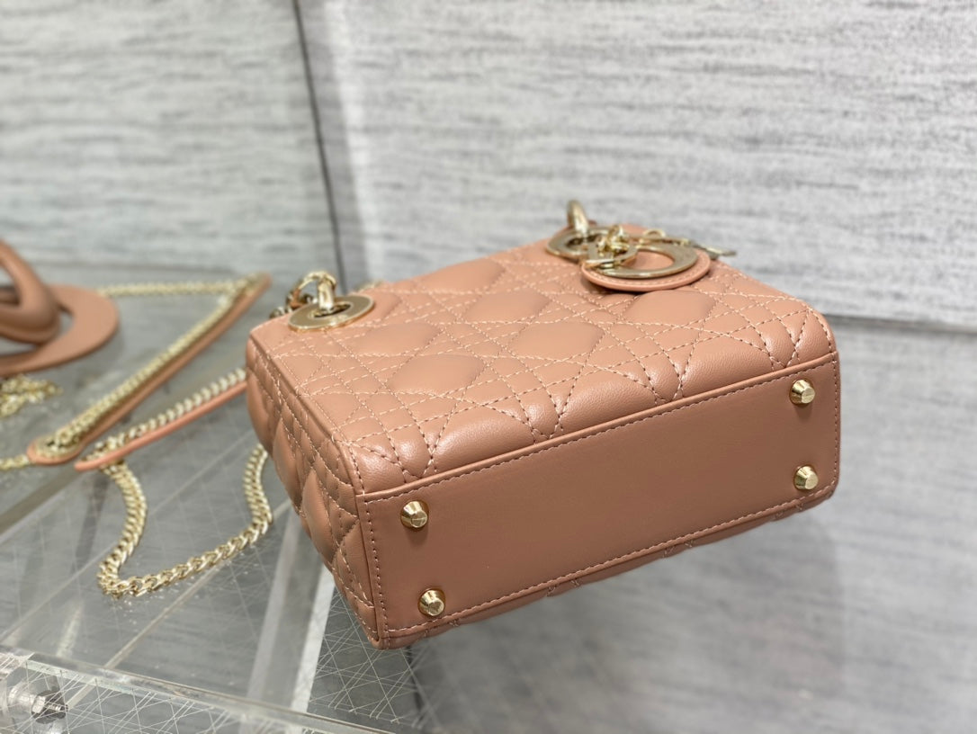 mini lady 17 pinkish brown lambskin mysite