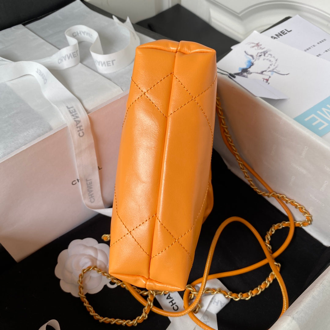 CC 24S Hobo 22 Bag 20cm Orange Lambskin mysite