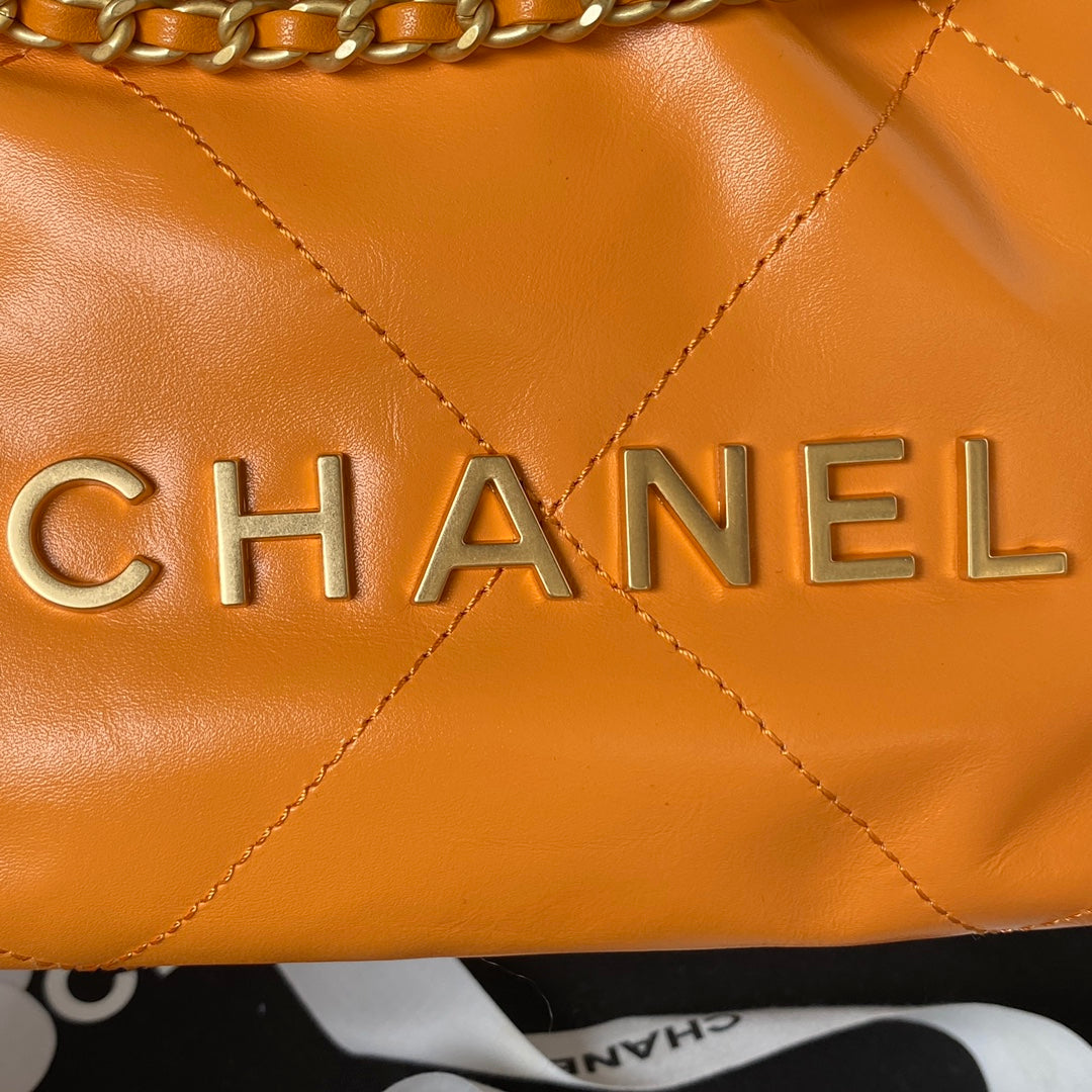 CC 24S Hobo 22 Bag 20cm Orange Lambskin mysite