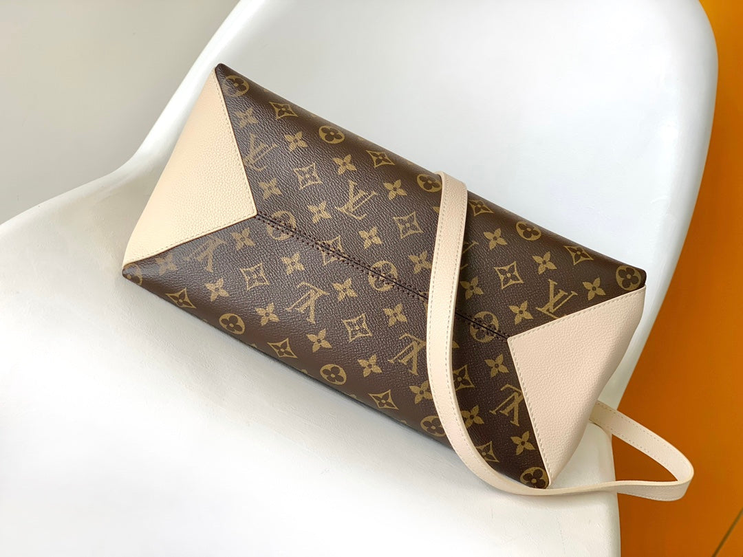 LV Opéra Handbag 36cm Brown White Monogram Canvas & Cowhide GHW mysite