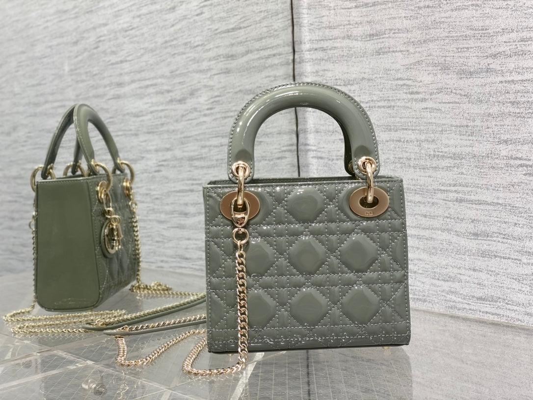 mini lady 17 rock gray patent calfskin mysite