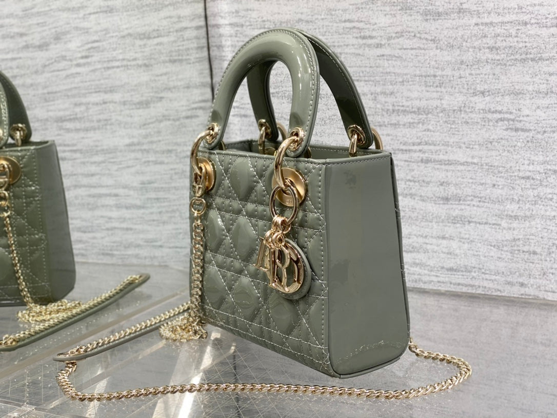 mini lady 17 rock gray patent calfskin mysite