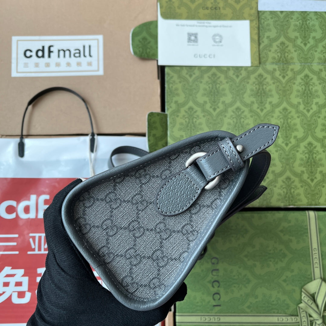 Gucci Messenger Bag 35 Grey Canvas 240021 mysite