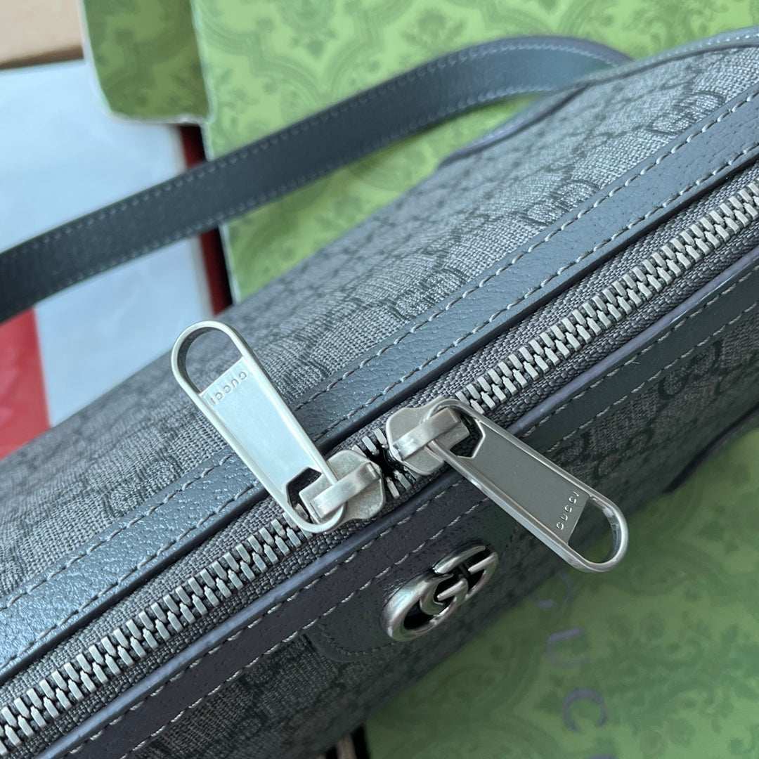 Gucci Messenger Bag 35 Grey Canvas 240021 mysite