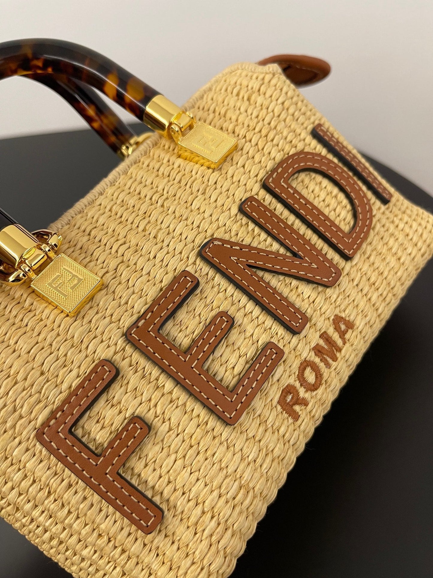 BY THE WAY MINI 18 IN BEIGE STRAW AND BROWN CALFSKIN TRIM mysite