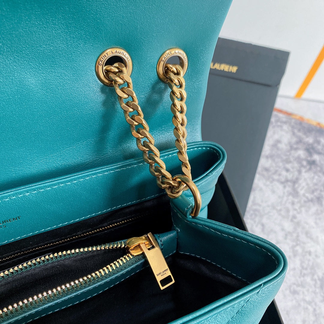 LOULOU MEDIUM 32 TURQUOISE GREEN QUILTED LEATHER GOLD HARDWARE mysite