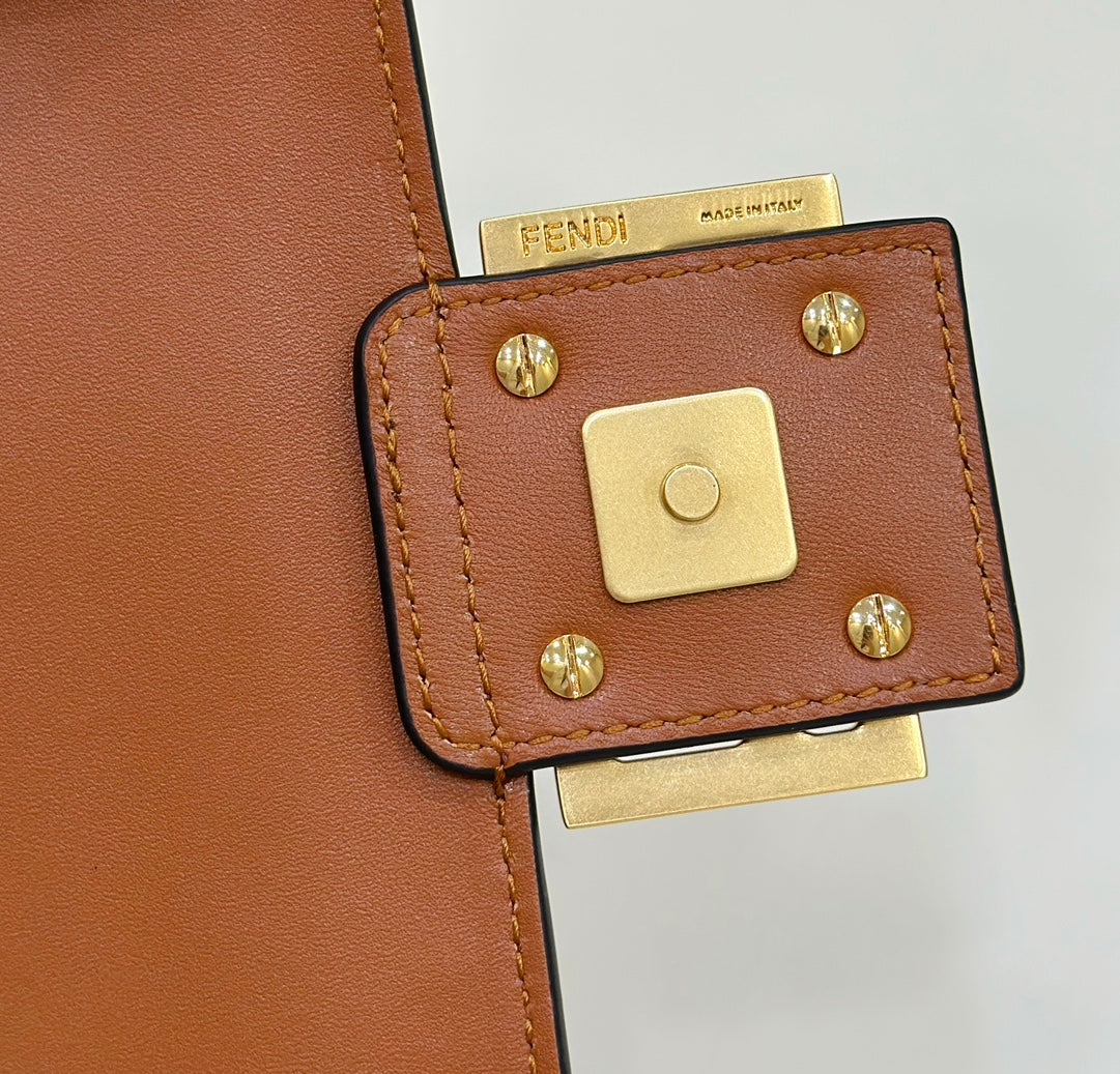 Baguette 27cm Brown Lambskin Gold Hardware mysite