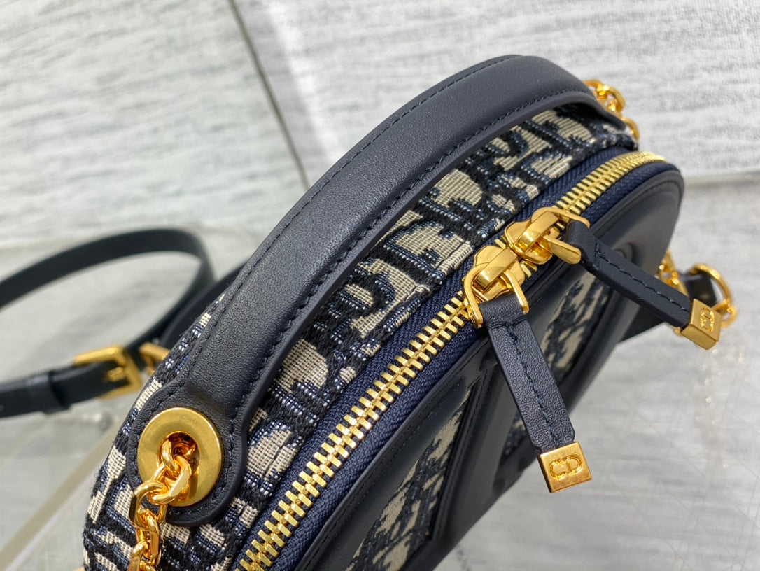 CD Oval camera bag 18 blue monogram cowhide leather mysite